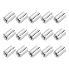 15 Pcs M4x0.7mm Pitch 4mm/0.16" 304 Stainless Steel Round Coupling Nut