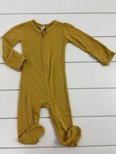 Infants KATE QUINN Sz 6 9m One Piece Footed Yellow Romper Sleeper Coverall