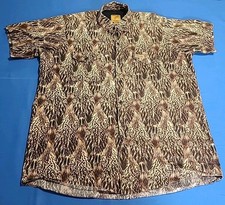 VTG Feather Flage Shirt Mens 2XL Camo Ducks In A Row Short Sleeve Made In USA