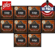 10-PACK GHS PF110 Nickel Plated 5-String Light Banjo Strings Loop End