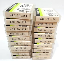 Lot of 95 Littelfuse 3AB7A Ceramic Fuses 7 Amp 250 Volt  Fast Acting 1/4 x 1-1/4