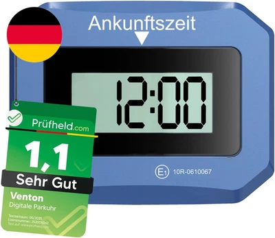 [ Test SEHR GUT, Note 1.1 *] VENTON Elektronische Digitale Parkscheibe Mit Zulas