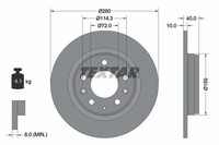 2X Textar Bremsscheibe 92125603 FüR Isuzu Mazda