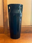 Rare Early Red Wing Pottery Cobalt Blue Art Deco Egyptian Vase #154, 9-3/8”