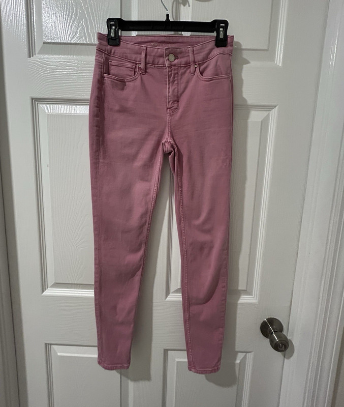 White House Black Market Women’s Skinny ankle Pink Denim Jeans Size 0