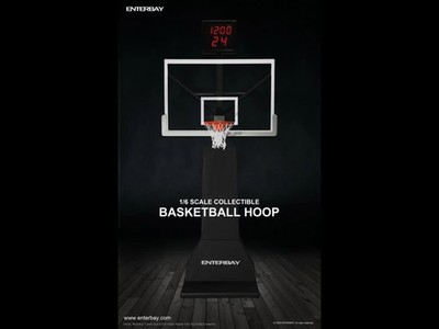 New Enterbay 1/6 Scale NBA Basketball W/ Shot Clock Hoop OR-1002 Diorama Figure