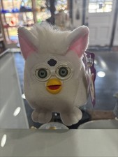 Vintage 1999 Furby Buddies White Plush Green Eyes Tiger Electronics NWT