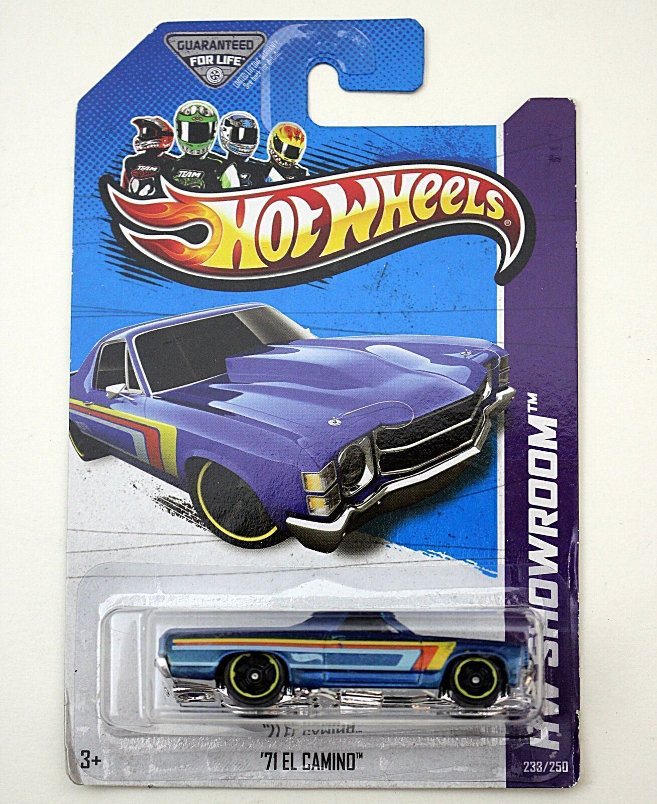 2013 Mattel's Hot Wheels HW SHOWROOM '71 El Camino Blue Muscle Car w/ Stripes