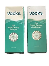 Vocks Hair Strengthening Shampoo & Conditioner 8 Oz Biotin Vitamin B3 B5 Repairs