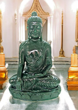 Buddha Sculpture Gemstone Carving Art deco Cr...