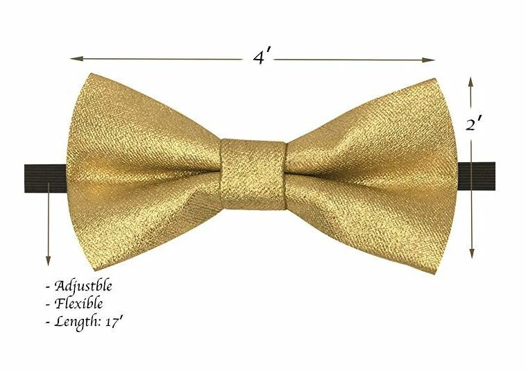 Metallic Gold toddler bow tie and suspenders set for baby, 5 to 6 years old boy - Image 2 of 4