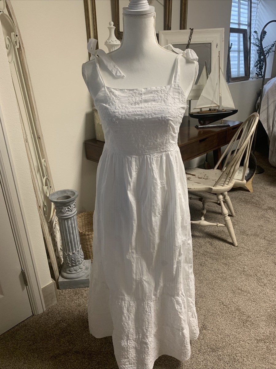long white peasant dress 60 Tory Burch Embroidered Peasant Dress Maxi White Cover Up Beach Caftan M