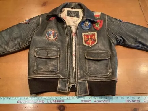 The Cockpit Top Gun G-1 Leather Bomber Jacket TOPGUN NEW YORK size