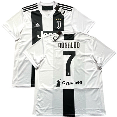 2018/19 Juventus Home Jersey #7 Ronaldo 2XL adidas Soccer Cygames