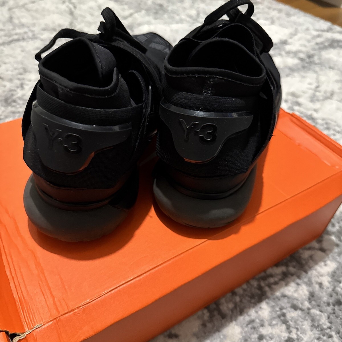 adidas Y-3 Qasa High Primeknit Yamamoto, Black, UK10 - Used | eBay UK