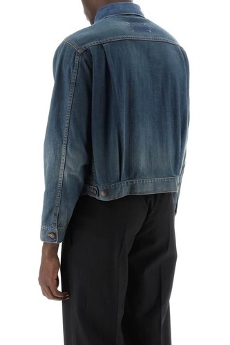 Maison Margiela Jeansjacke Dirty Effect Plissee Gr. 50 - Bild 16 von 18