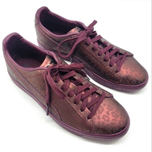 puma clyde burgundy
