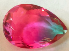 Large Tourmaline Bi-Color 41.10 Ct. Pear Cut Loose Gemstone for Ring  Pendant