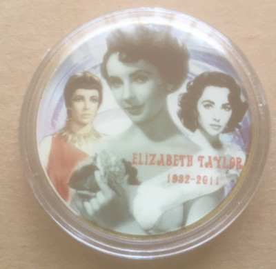 Elizabeth Taylor Hollywood Super star gold plated coin Commemorative #2