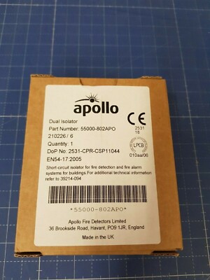 Apollo 55000-802APO Din Rail Dual Isolator UR