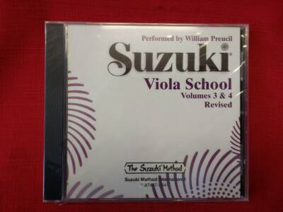 SUZUKI VIOLA SCHOOL CD FOR VOLUMES 3 & 4 (CD ONLY)  BRAND NEW - UNOPENED