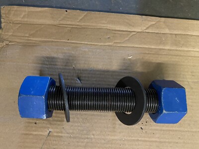 4- 1 1/2  All Tread B7 Hardened 9  Long With 2 H-2 Nuts, Washers