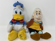 Disneyland Lot Donald Duck 45th Anniversary 2000  Gepetto beanie plush