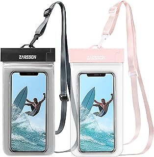 ZARSSON IPX8 Waterproof Phone Pouch/Case| 2 Pack Universal TPU Cell Phone Dry Ba