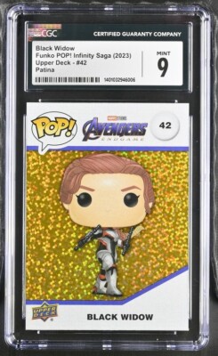 2023 Funko Marvel Upper Deck Black Widow #42 Gold Glitter - CGC 9 | eBay