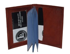 Small Card Picture holder Brown Genuine Leather16 pages men women by Leatherboss