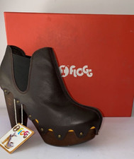 Flogg Leather Sandal Clog Woman Size EU 39.5 Black FM01