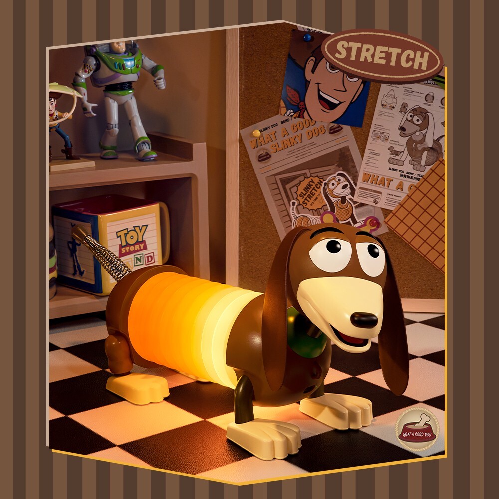 TOY STORY SLINKY Cane Disney Pixar Giocattolo Pull Con Ruote Poof - Foto 7