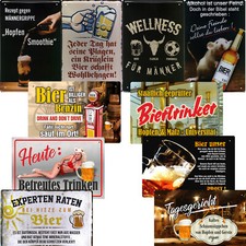 Bier Blechschild Männer Geschenk Herren 20x30cm Sprüche Bar Pub Biertrinker