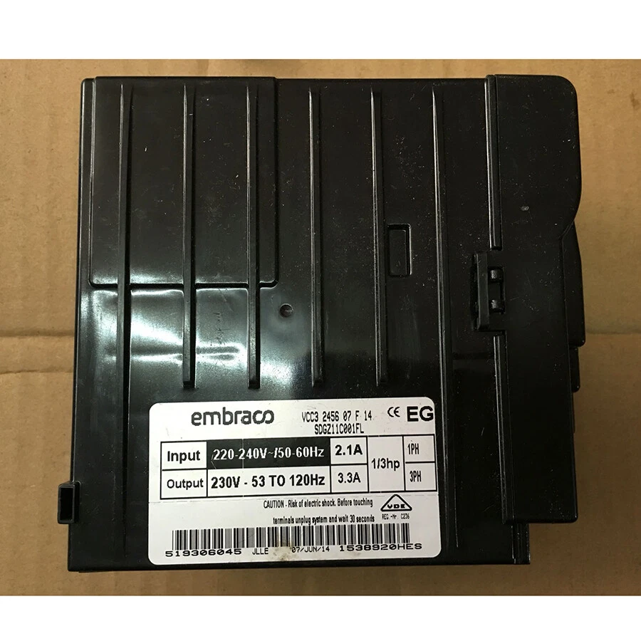 VCC3 2456 220V 53-120HZ 3.3A 1/3HP 3PH NEW Embraco Fridge Refrigerator Inverter