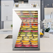 18 Trays Food Dehydrator Machine 304 Stainless Steel Fruit DIY 2 Heating Element