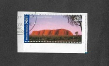 Australia- $20 Ayers Rock-uluru  fine postally  used(on piece)