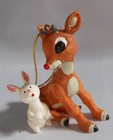 Kurt Adler RUDOLPH Red-nosed Reindeer White Bunny Christmas Ornament Misfit Toy — photo 2