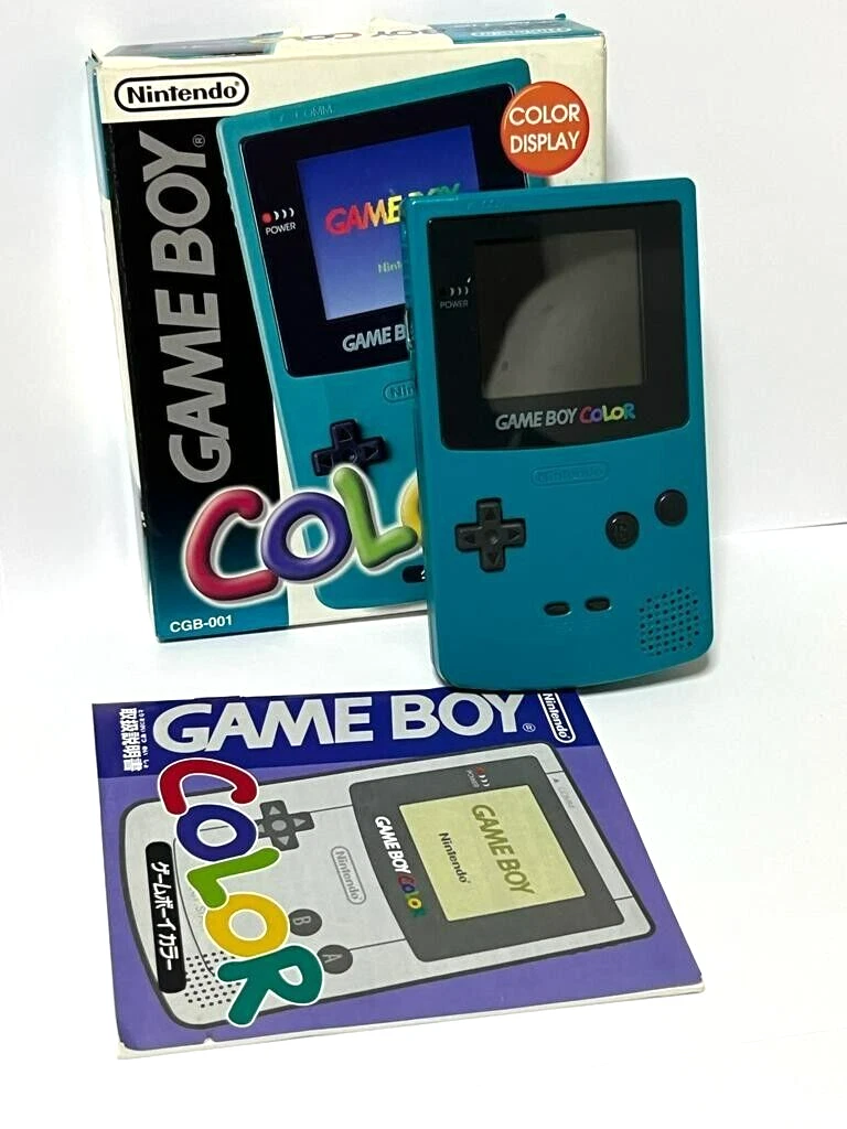 Nintendo Game Boy Color Teal GBC-001 with Box Tested Working 100% OEM New Lens