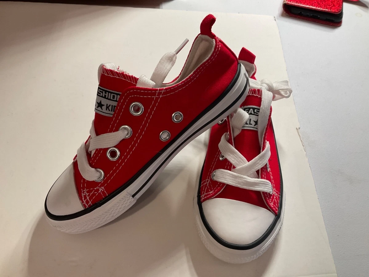 Red tennis shoes kids sale
