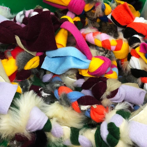 Paws Made Real Fur Fleece Tugs x 3 Dog Training Reward Toy Sheep Rabbit Tug