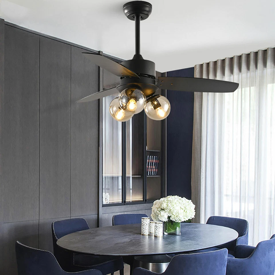 42'' Ceiling Fan Lamp 3 Blades 3 Speed Fan For Bedroom Dining Room Home Office - Image 3 of 4