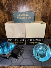 Vintage 3 Polariod Flash Bulb Unit Model 268 Camera Flash W/Manual No Bulb  