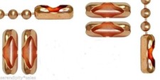 50 Solid COPPER 3.2mm BALL CHAIN CONNECTORS Clasps Only Quality USA Made