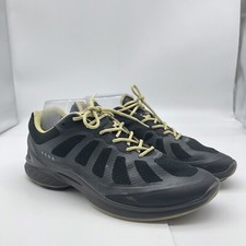 Womens 8-8.5 39 Ecco Biom Fjuel Natural Motion Black Green Lace Up Sneakers