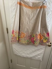 Basil  Maude Anthropology Embroidery Skirt Sequins Women's Sz. 2 Flare