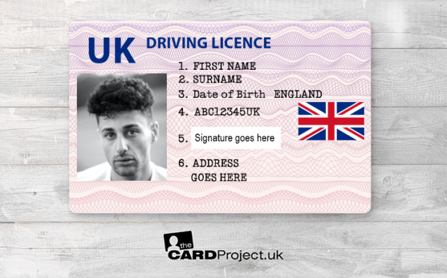 Cosplay UK Driving Licence Film and Television Prop