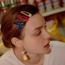 10 New Women Girls Cute Colorful Waterdrop Shape sweet hairclips