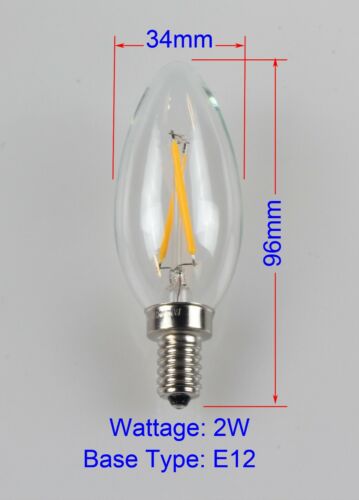 E12 E26 110V 2W 4W 6W 8W Retro Vintage Filament LED Candelabra/Globe Light Bulb - Picture 13 of 20