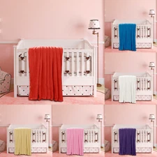 THROW CRIB/TODDLER BABY NURSERY BED BLANKET FLEECE PLUSH BEDDING DECOR 50" X 60"