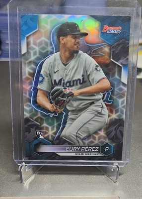 2023 Bowman's Best - Eury Perez #34 Refractor (RC)